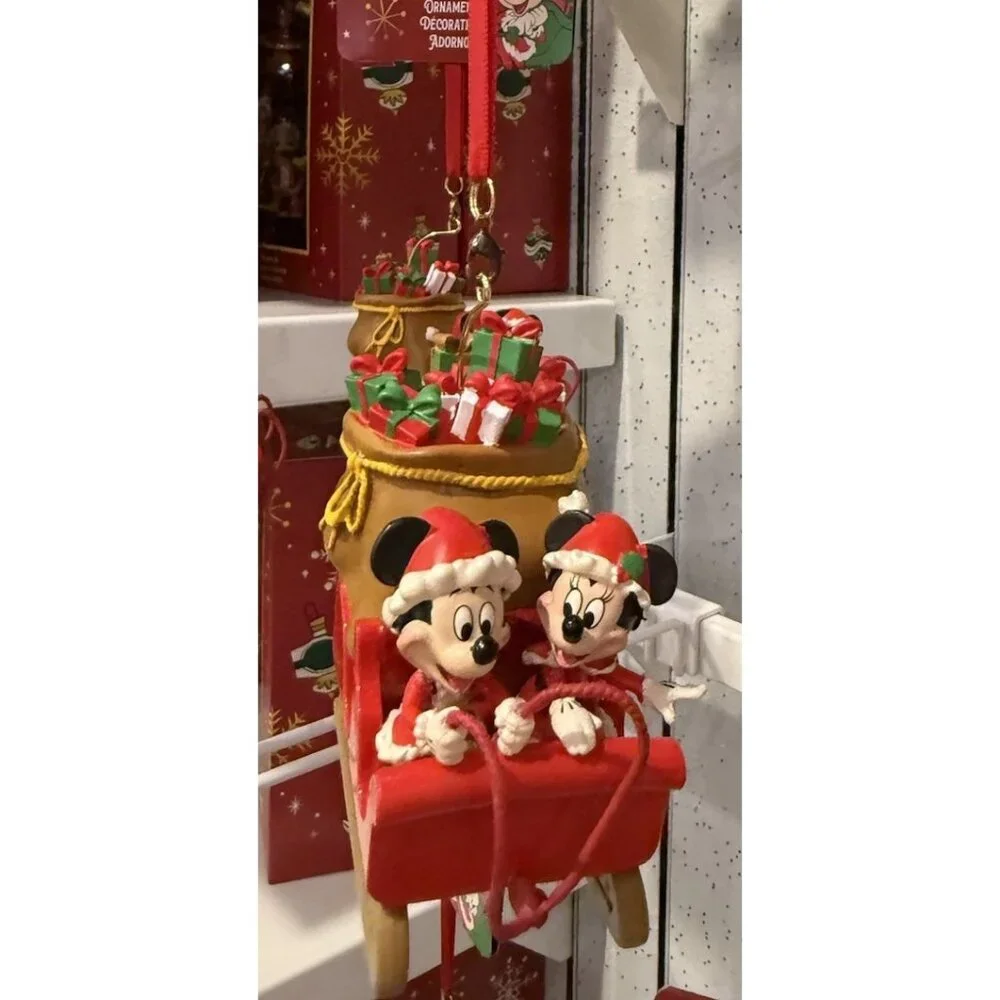 Disney‎ Parks 2025 Santa Mickey Minnie Christmas Ornament Sleigh Gifts Holidays